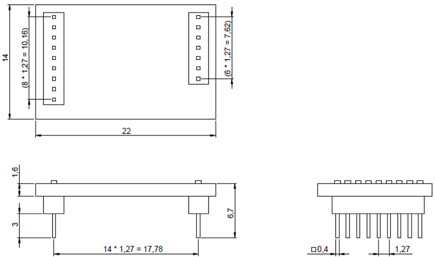 Mechanical Drawing - Bosch BME690 Shuttle Board 3.0